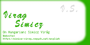 virag simicz business card